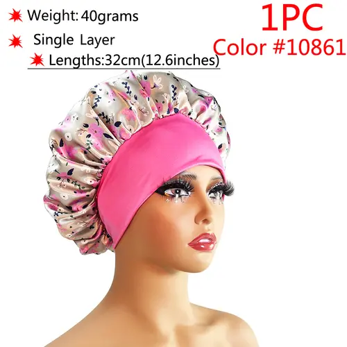 New Silk Sleeping Cap Night Hat Head Cover Bonnet Satin Cheveux Nuit For Curly Hair Care Women Beauty Maintenance Designer - Image 24