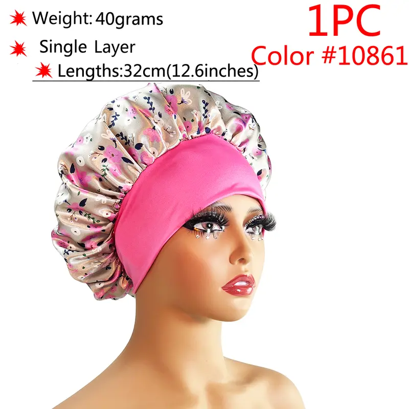 New Silk Sleeping Cap Night Hat Head Cover Bonnet Satin Cheveux Nuit For Curly Hair Care Women Beauty Maintenance Designer - Image 24