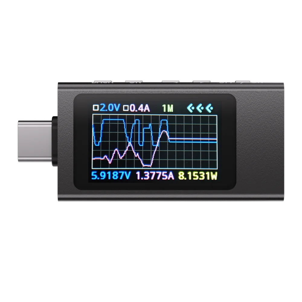 KWS-X1 Type-C 전류 및 전압 모니터 DC 4-30V 0-12A 전력계 테스터 PD 배터리 용량 디지털 LCD 디스플레이 미터