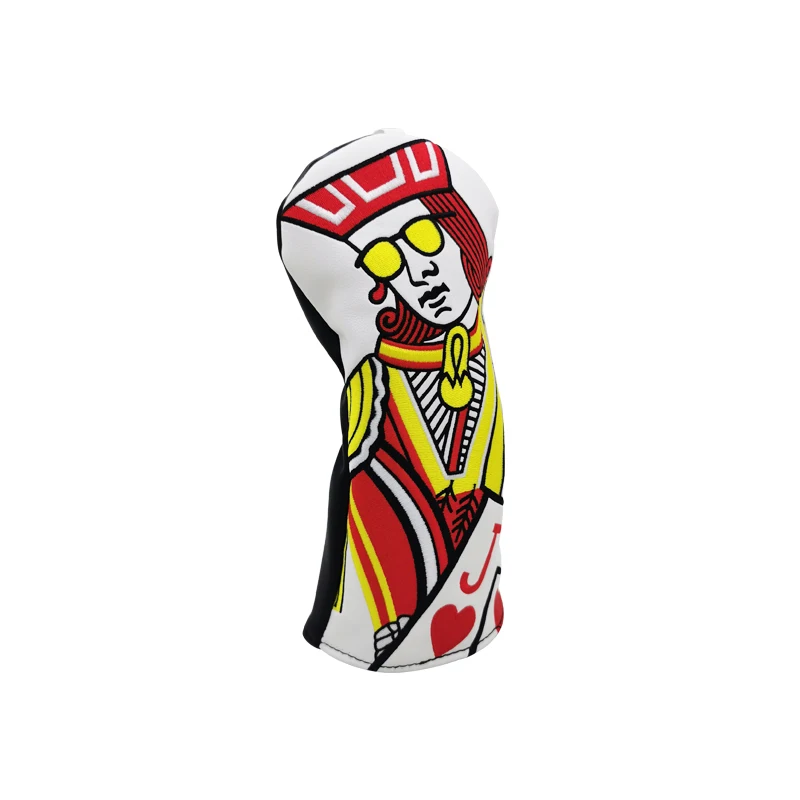 Kings and queens and knights Golf Club Wood Headcovers Driver Fairway Woods Hybrid Cover Golf club head protective sleeve