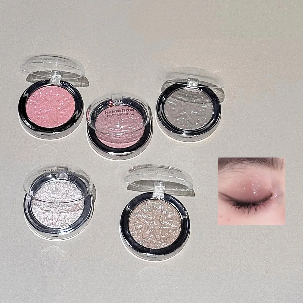 Radiant Pink Glitter Shimmer Eyeshadow Highlighter
