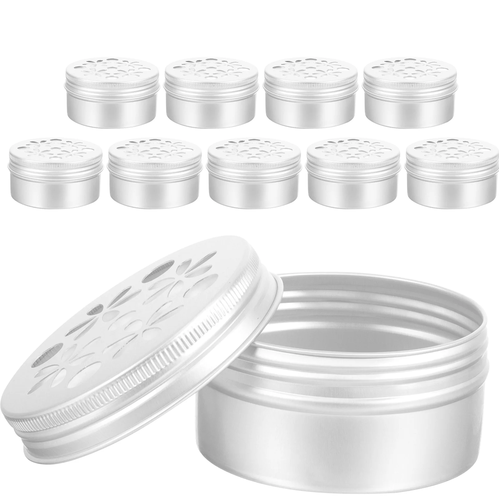 

Dog Scent Work Tins 10Pcs Dog Scent Training Kit Aluminum Smell Training Box Hollow Lids Dog Nose Training Containers Kit