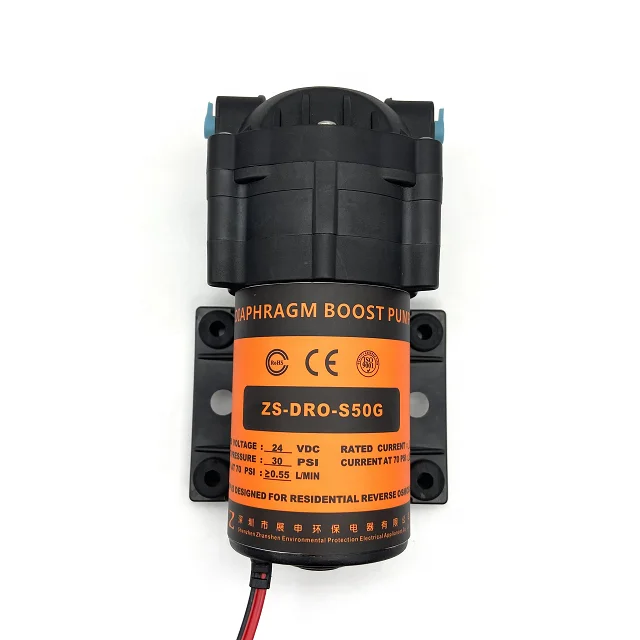 

S Series 24v dc 50gpd mini diaphragm RO booster water pumps for RO system