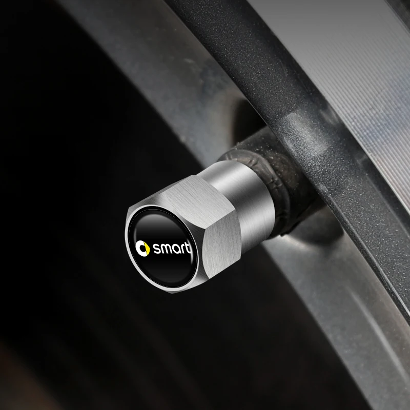 Tappi Valvole Pneumatici Per Auto Smart - Coprivolanti In Alluminio Con Design Esclusivo - Foto 4