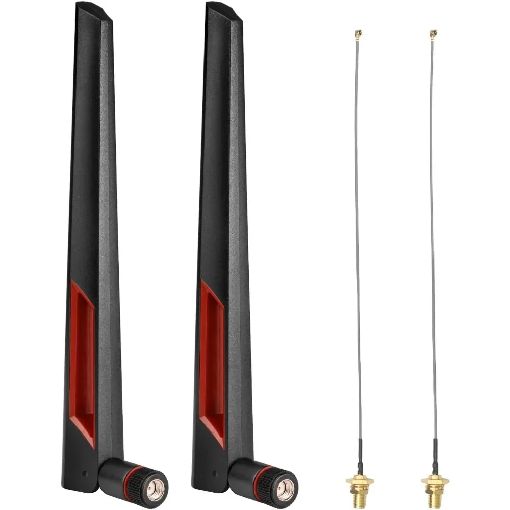 Dual Band 2.4GHz 5.8GHz Wifi Antenna + 15CM I-P-E-X-1 to RP-SMA for Mini PCIe Ca