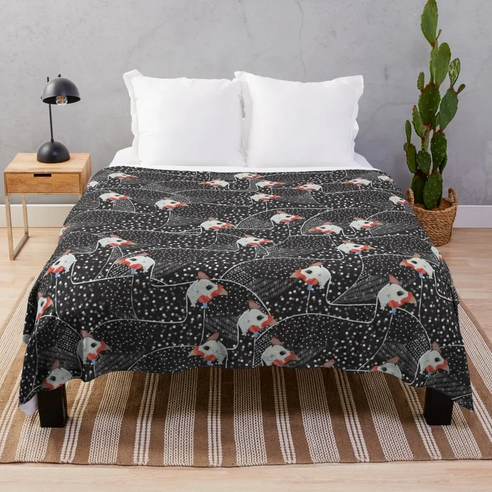 

Guinea Fowl Throw Blanket Thermal Plaid on the sofa Nap Fashion Sofas Blankets