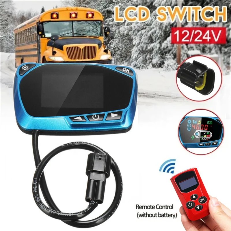 Car Parking Heater Controller Switch 12/24V LCD Monitor Car Air Diesel Heater Controller Switch