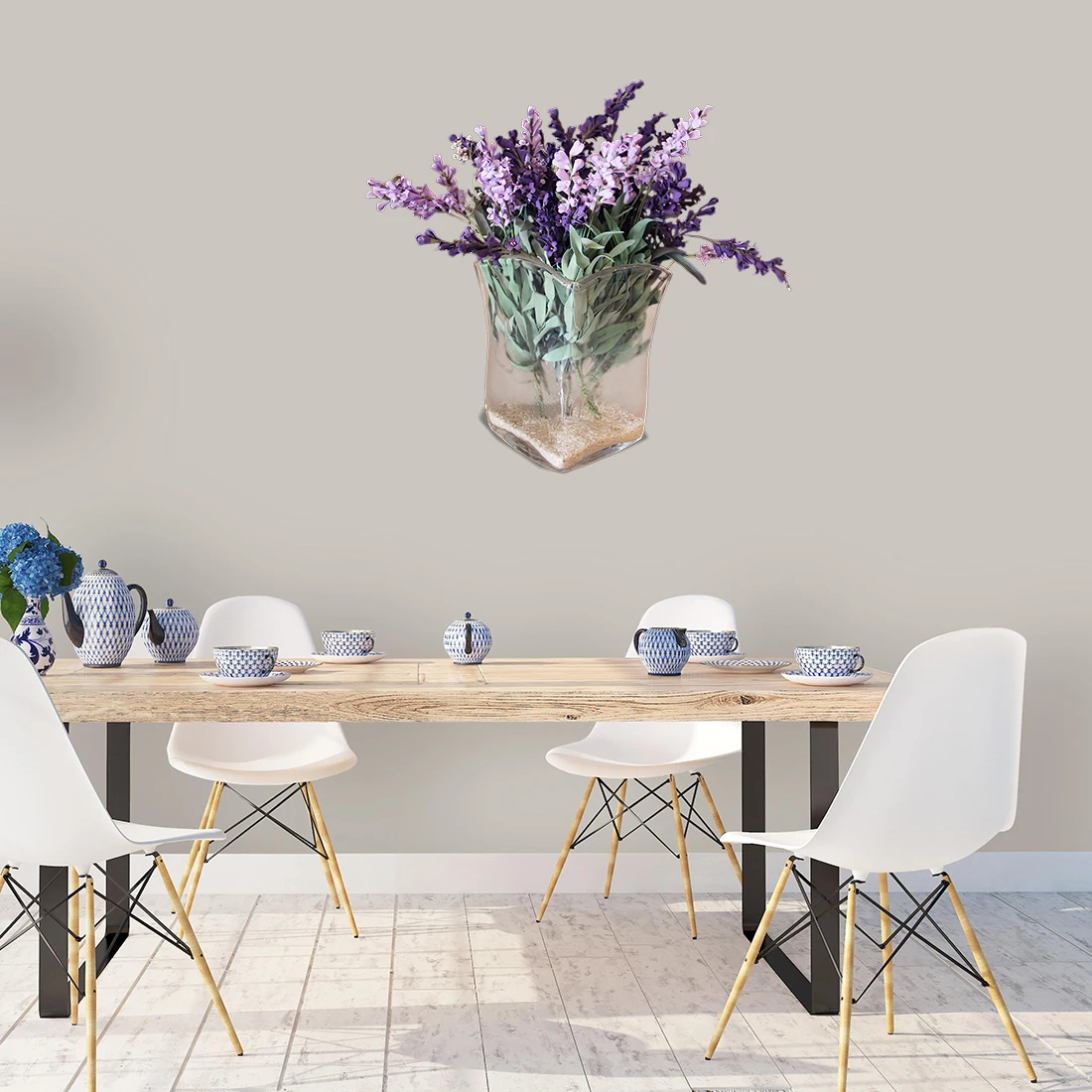 T408# Leisurely Pastoral Style Flower Bouquet Family Wall Sticker Bathroom Toilet Decor Living Room Cabinet Refrigerator Decals