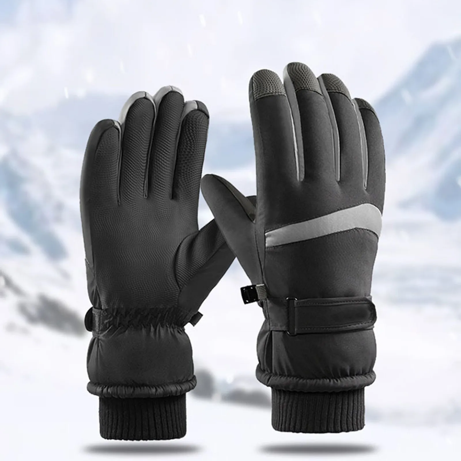 

Winter Thermal Gloves Unisex Couple Outdoor Windproof Plus Fleece Thicken Glove Ski Cycling Anti-slip Warm Touchscreen Guantes