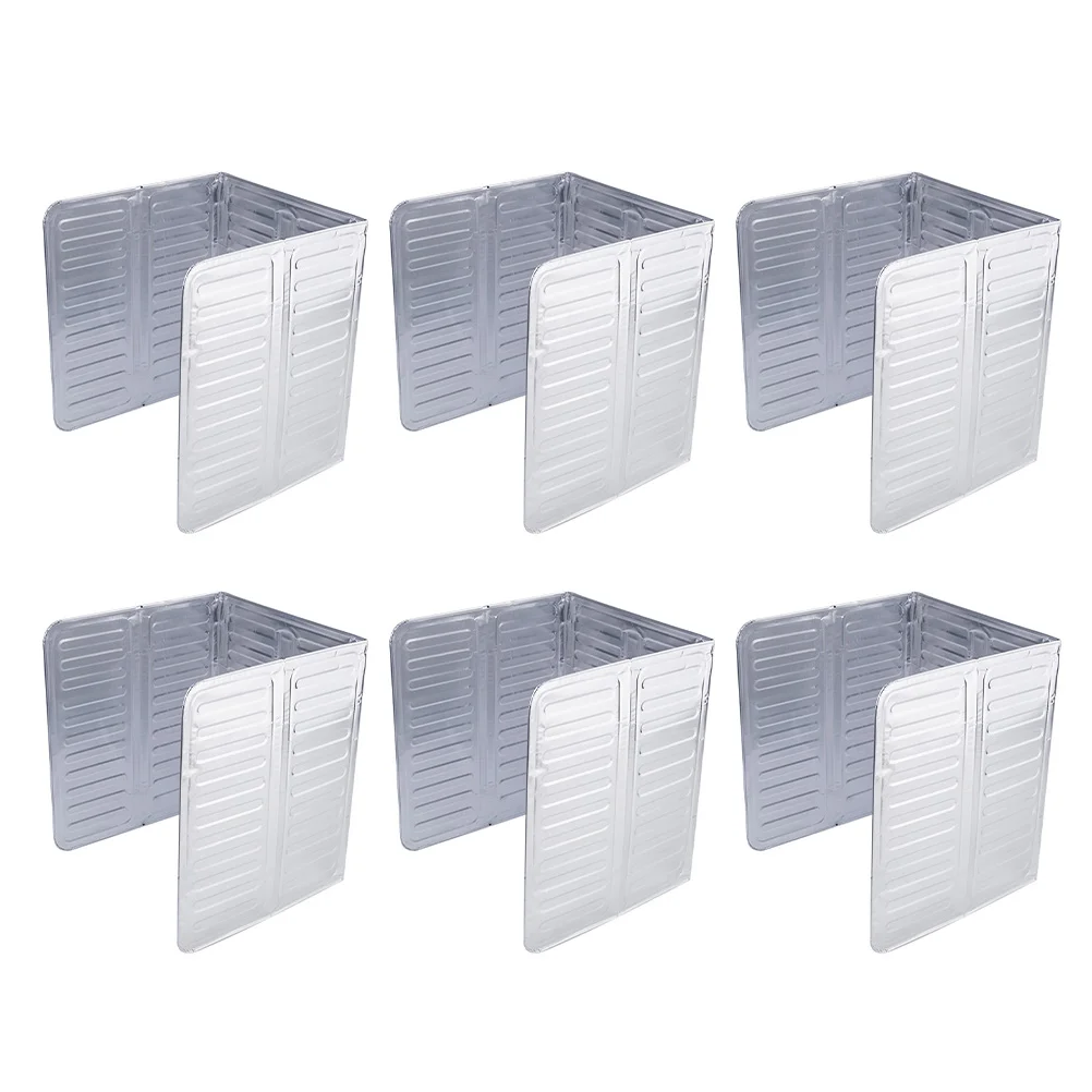 

6 Pcs Oil Baffle Aluminum Kitchen Supplies Household Baffles Oil-splash Boards for Home Stove Splatter Screens Foil
