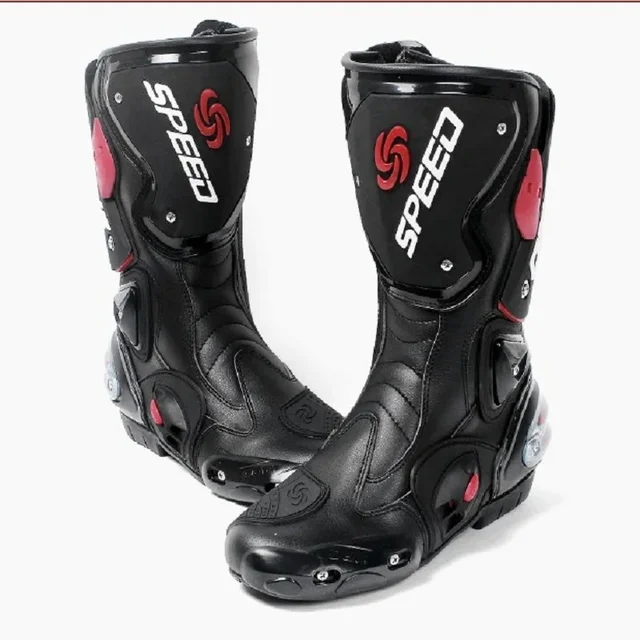 Motorcycle Boots Feet Protection High-Speed Pro-Biker SPEED Racing Boot Microfiber Men's Botas Moto Motorbike Race Boots 4