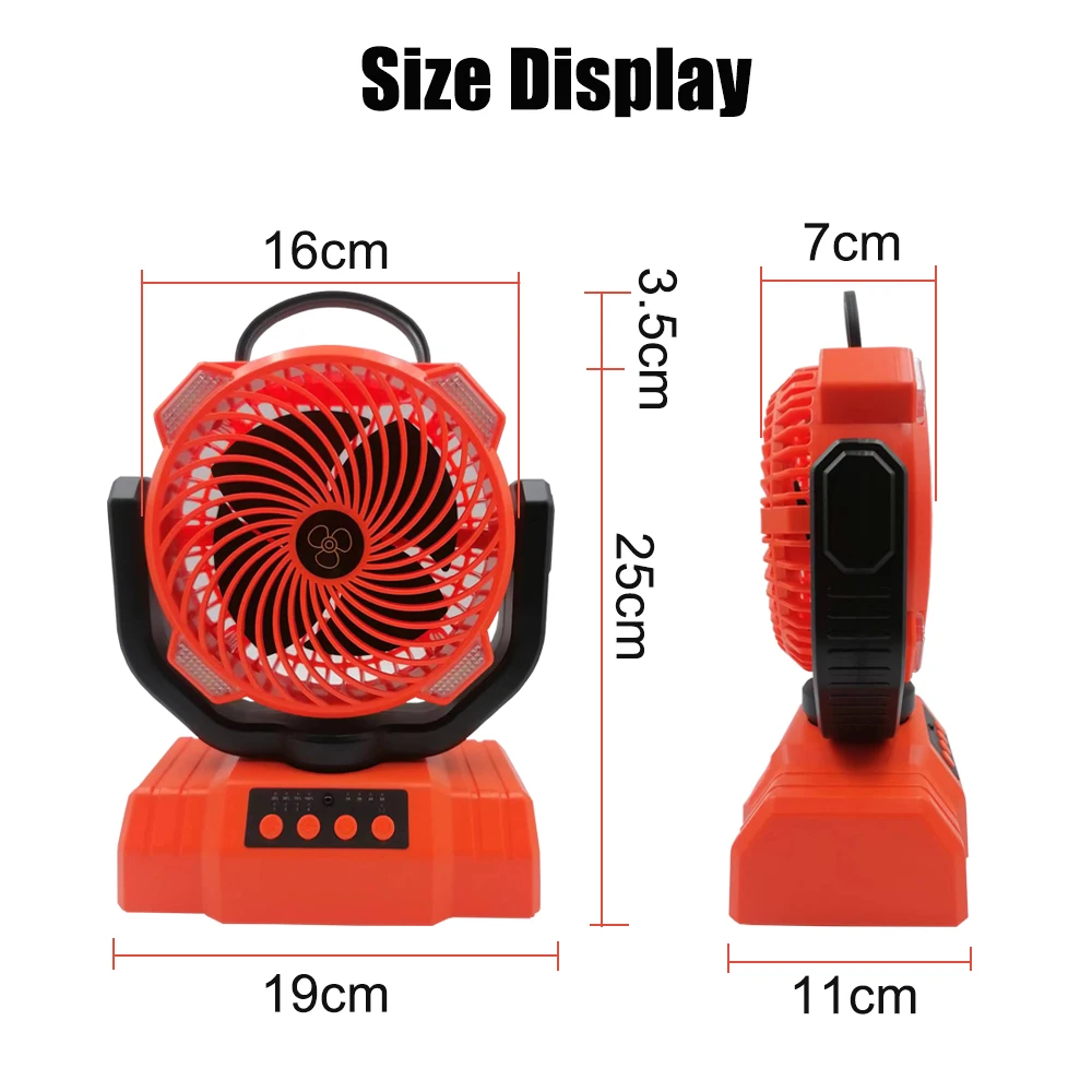 Ventilateur De Table De Camping Rechargeable 20000mAh USB Silencieux Avec Led Minuterie 4 Vitesses Puissant Pour Exterieur Interieur 92147102