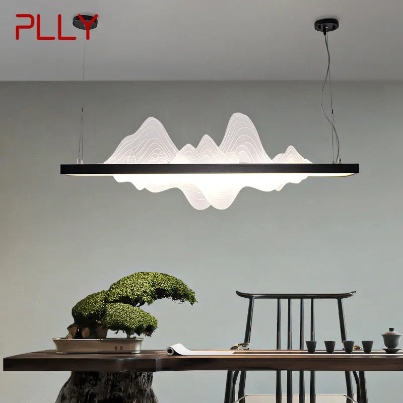 

Китайские подвесные светильники PLLY для потолка, светодиодный 3 цветов, Современная креативная подвесная Ландшафтная Люстра для чайного дома, столовой