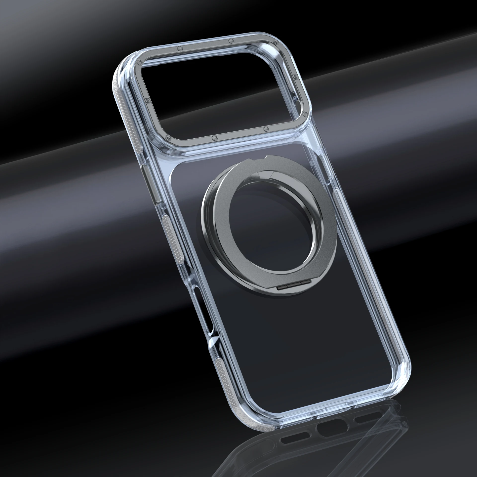 Clear Rotatable Magnetic Stand Shock-Proof Case with Full-Body Protection