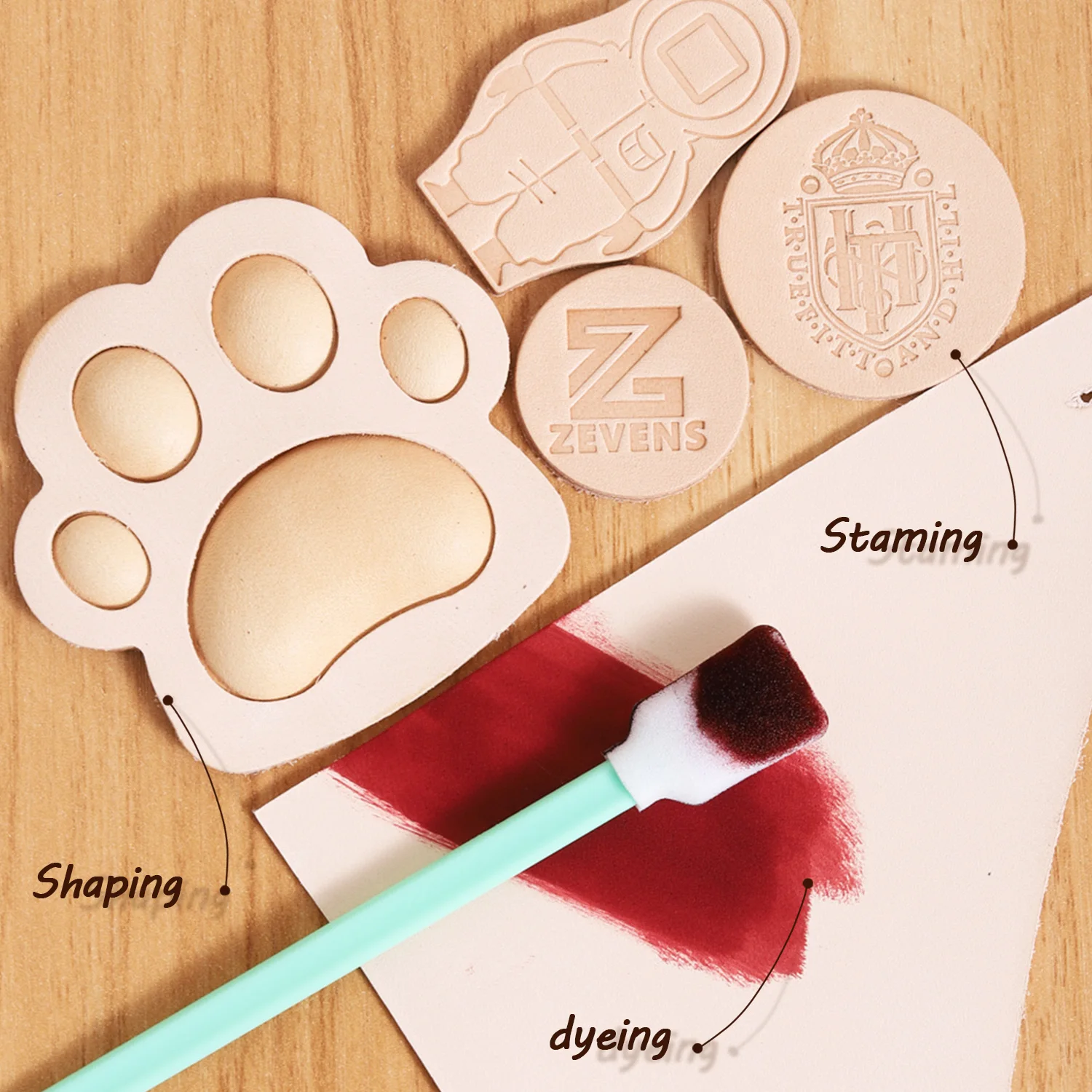Vegetable Tanned Leather Cowhide Full Grain Veg Tan Leather for Straps Belt Making Tooling Carving Engraving Molding Embossing