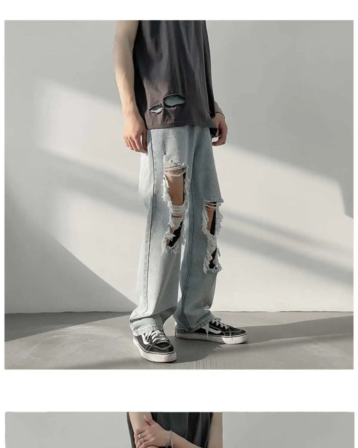 streetwear jean femme baggy wide leg 