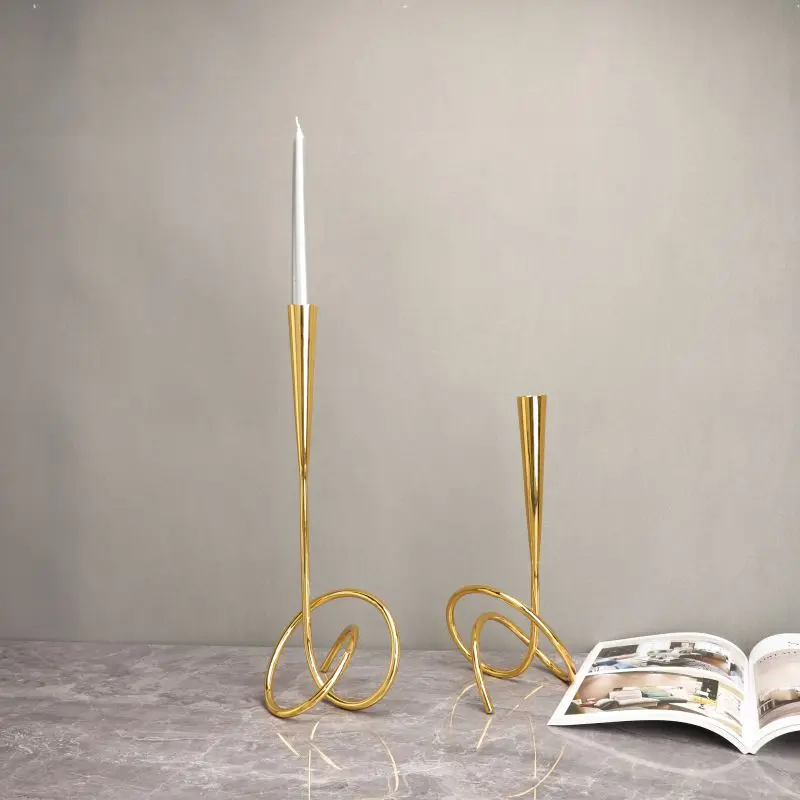 

Modern Simple Metal Candle Holders Small Ideas Birthday Pillar Iron Bedroom Candle Holders Luxury Bougeoir Mariage Furniture