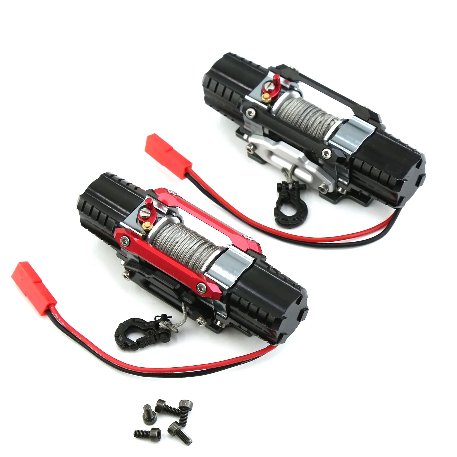 1 Pz Dual Motor Metal Verricello Simulato Per 1/8 1/10 Rc Crawler Car Axial Scx10 Trx4 Rc4Wd D90 Km2 Redcat Yk4082 Parti Di Aggiornamento