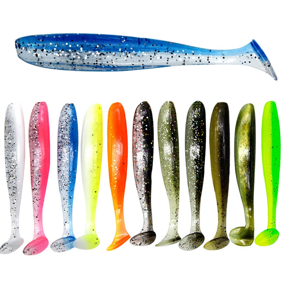 

10 шт./компл. Мягкая приманка с Т-образным хвостом, силиконовая рыба, искусственная приманка, морская бионическая рыболовная снасть, аксессуары, приманка, искусственная Снасть