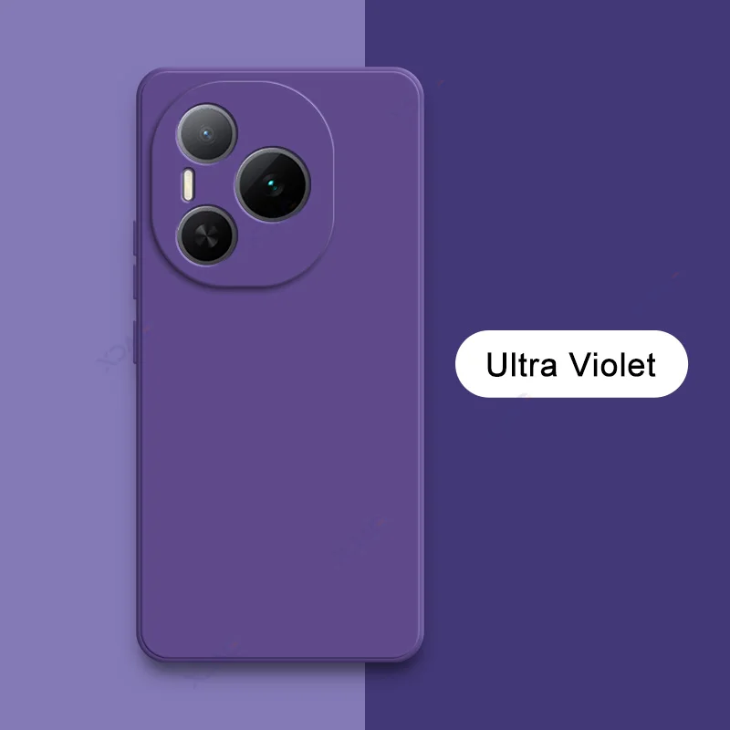 Luxury Dual Layer Cellphone Case with Lens Protection - Fashionable Soft Square Liquid Silicone Armor