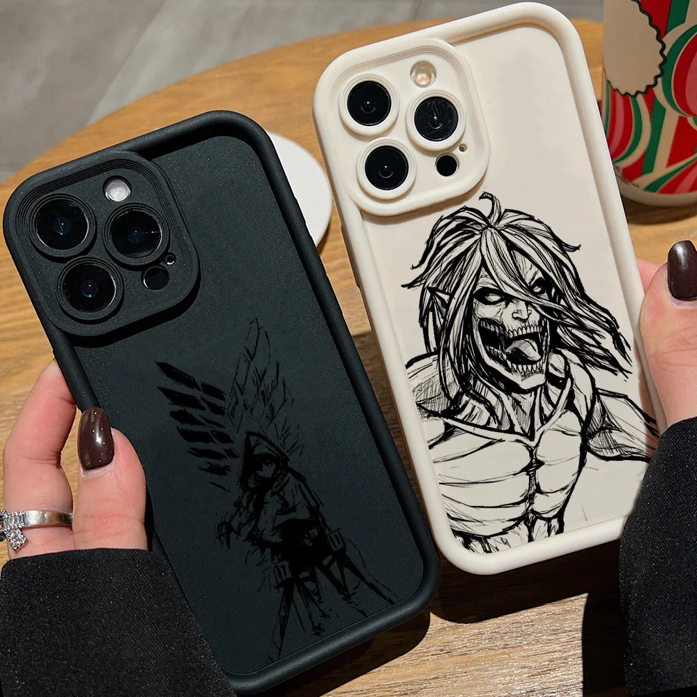 Attack on Titan Anime Black Premium Soft Phone Case