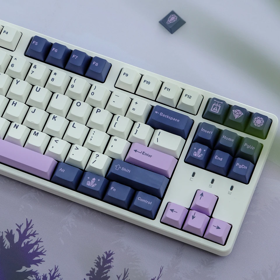 131 Keys GMK Amethyst Keycaps Cherry Profile PBT Dye Sublimation