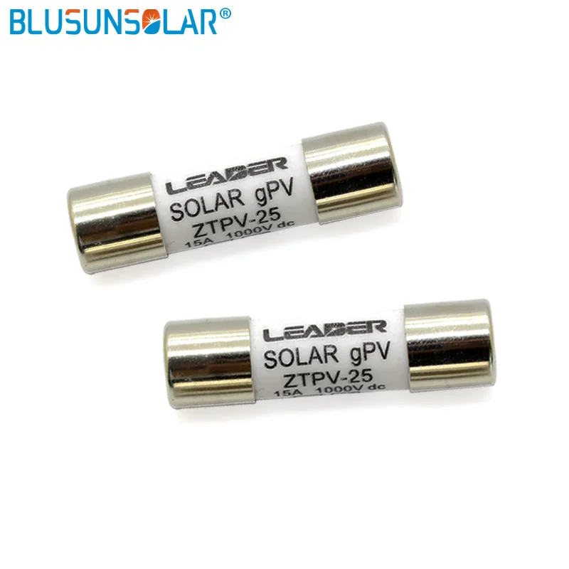 1 Piece 1000V 10*38MM 2A 6A 8A 10A 12A 15A 20A 30A DC PV Solar Fuse Metal Alloys For Power System Protection