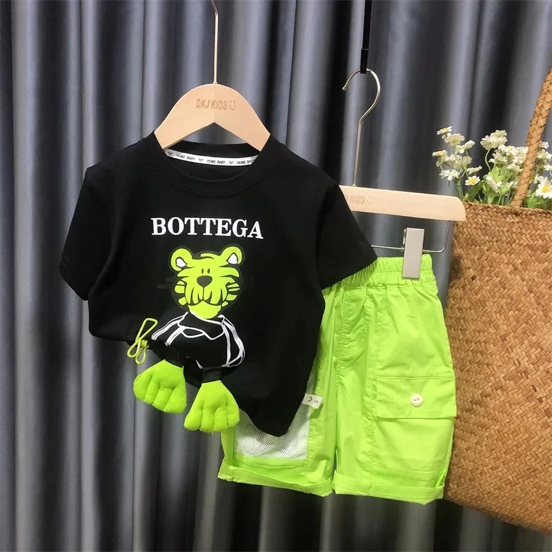 

Children's Clothing Set Summer New Boys' Baby Short Sleeve T-shirt Shorts Two Piece Children's Leisure Sports Set