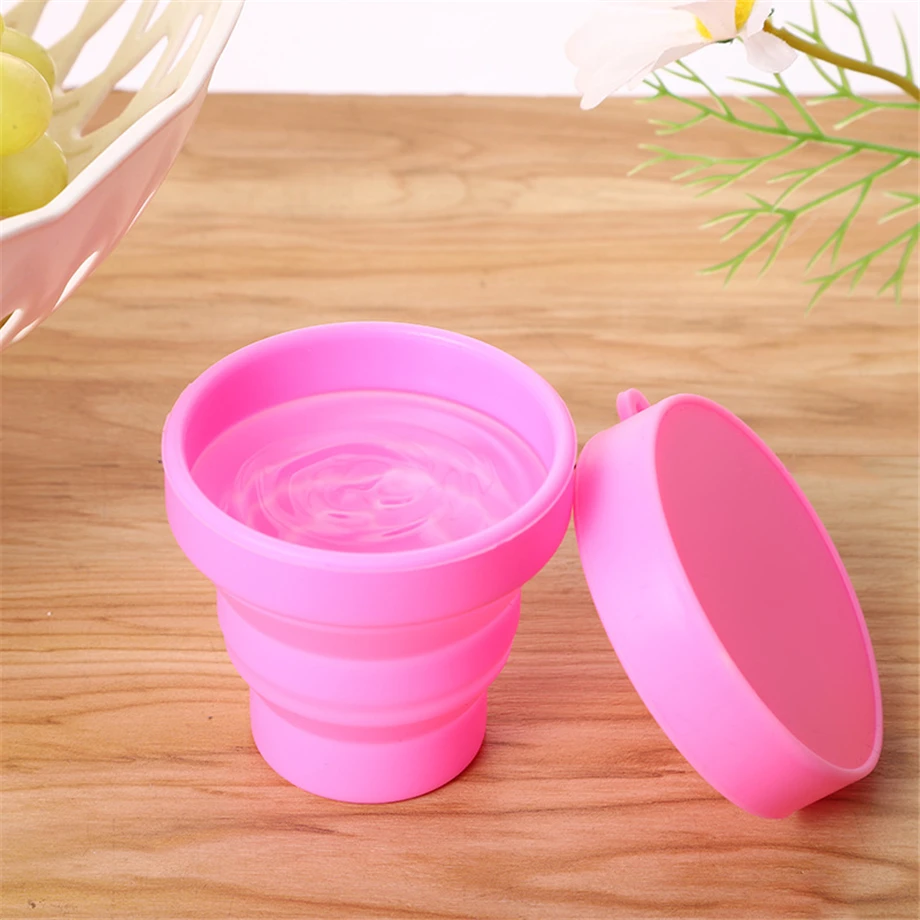 Portable Water Silicone Cup, Folding Cup, Pocket Friendly, (170 Ml) - 3 Pieces