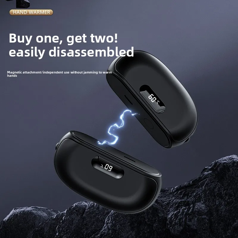 New Magnetic Detachable Hand Warmer Charging Mini 2-In-1 Heat Pack, A Cute Gift For Your Girlfriend And Best Friend Charging Cas