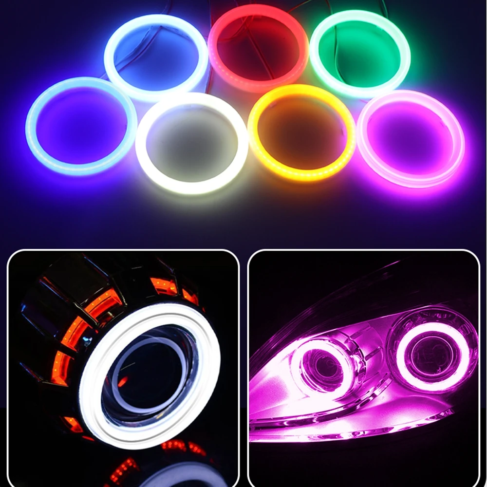 2 uds luc de algodón RGB Ojos de Ángel LED anillos de