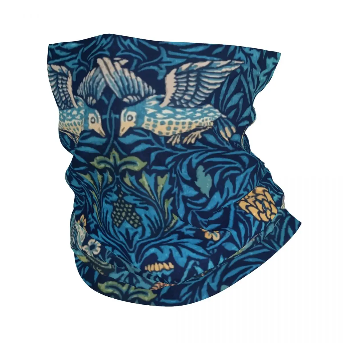 

Bird By William Morris Bandana Neck Warmer Women Men Winter Ski Tube Scarf Gaiter Textile Pattern Face Cover