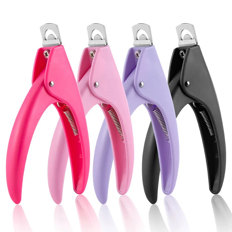 

Professional U-Shaped False Acrylic Tips Scissors Trimmer Red/Pink Round/Square Shapemake Manicure Tools Nail Clipper Cutter