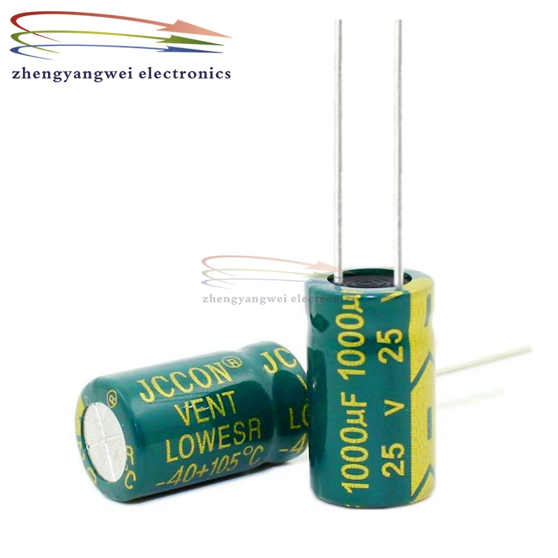 500pcs 10x17mm 25v1000uf High frequency low resistance Electrolytic Capacitor 20шт 25v1000uf 10mmx16mm электролитические конденсаторы