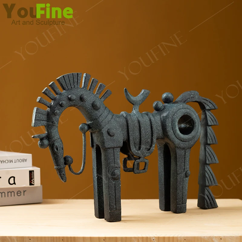 Antique Bronze Trojan Horse Sculpture Bronze Trojan Horse Sculpture