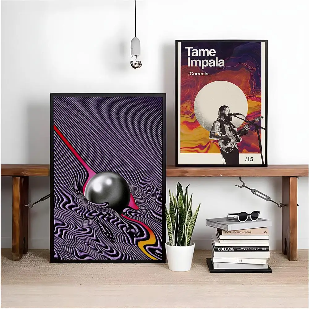 T-tame I-impala Currents Poster Self-adhesive Painting with prints Home bedroom living room decoration 3