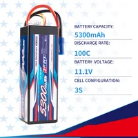 SIGP 3S 11.1V 5300mAh Lipo Battery 100C Hard Case met Deans EC5 Plug voor RC Car Truck Boot Vehicles Tank Buggy Racing Hobby 2