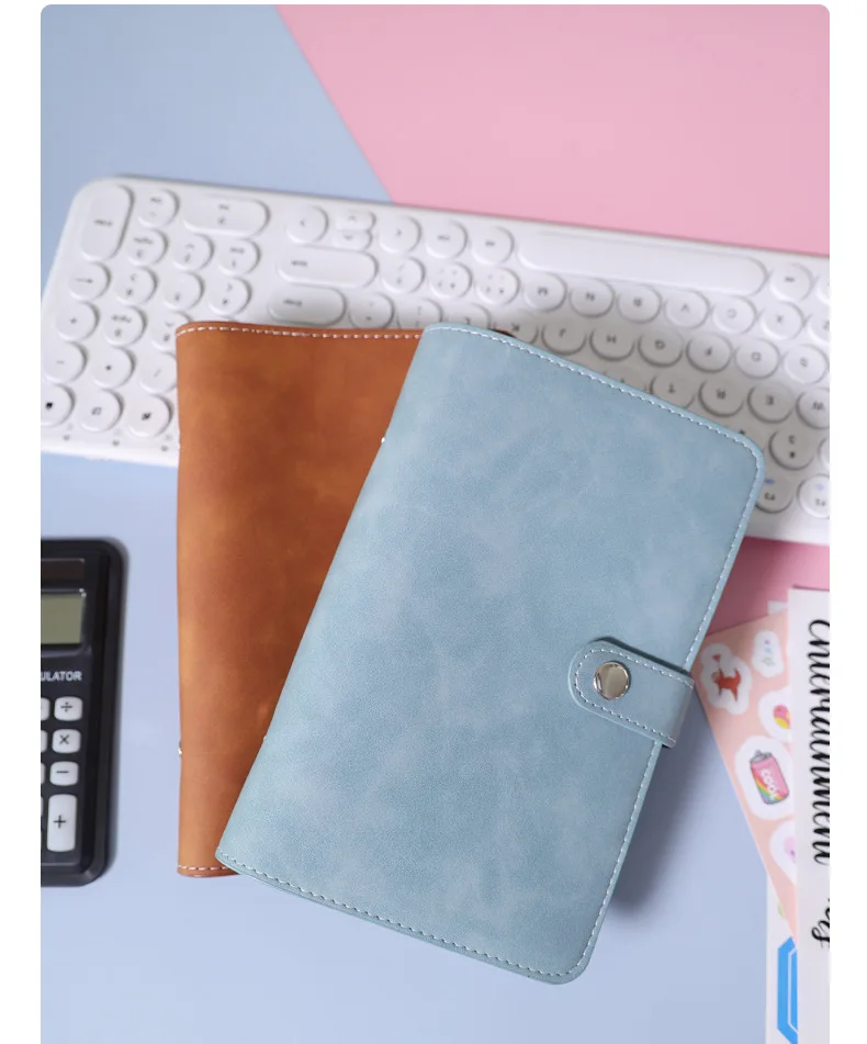 Carnet à Fermeture éclair Similicuir - Agenda Organisateur Avec Pochette Carte, Calculatrice Et 6 Anneaux | Idéal Voyage, Bureau