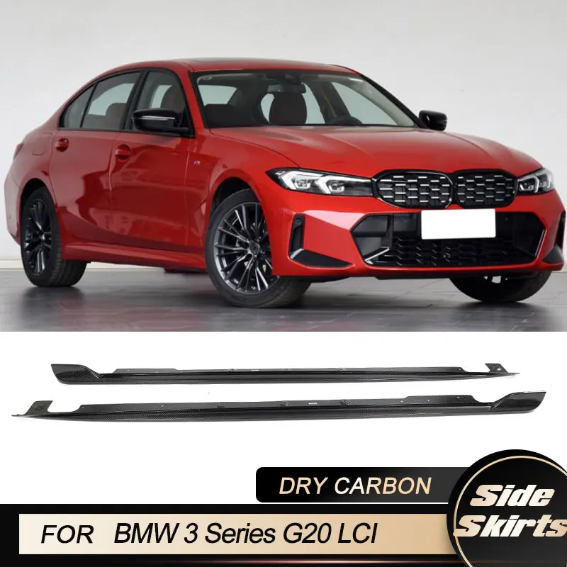 

Car Side Skirts Extensions For BMW 3 Series G20 LCI M-Sport 320i 330i 2022 2023 Racing Side Skirts Lip Aprons Bodykit Dry Carbon