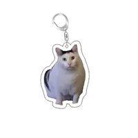 Funny Cat Memes Series Keychain Student Gift Bag Lanyard  Women's Bag Pendant Keychain Cute Things Cheap Gift For Best Friends 4