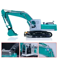 Toys LESU 1/14 Metal Hydraulic RC Excavator AOUE AC360 PC360 Remote Control Digger Model Painted Assembled Lights Sounds Smoking 1