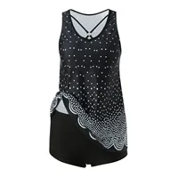 2025 Summer Two Pieces Women'S Swimsuit Oversized Printed Tankini Set Swimwear Female Monokini Suit Beachwear Swimming Outfits 4
