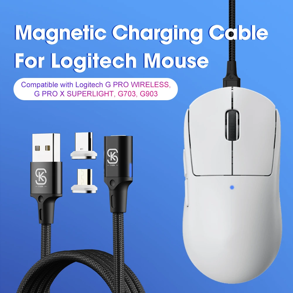 

Magnetic USB Charging Cable for Logitech Mouse Wired Mouse Cable for G Pro Wireless G Pro X Superlight G703 G903