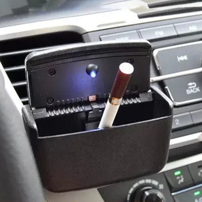 Universal Home Auto Car Air Outlet Ashtray Multiuse LED Cigarette Smoke Remover Car Ashtray Cigarette Ash Collector Durable car ashtray portable ashtray