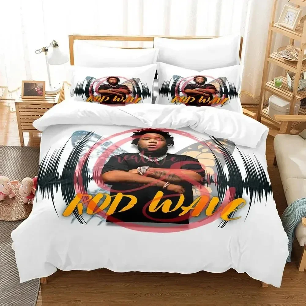 3D Print Rapper Rod Wave Bedding Set Duvet Cover Bed Set Quilt Cover Pillowcase Comforter king Queen Size Boys Adult Bedding Set