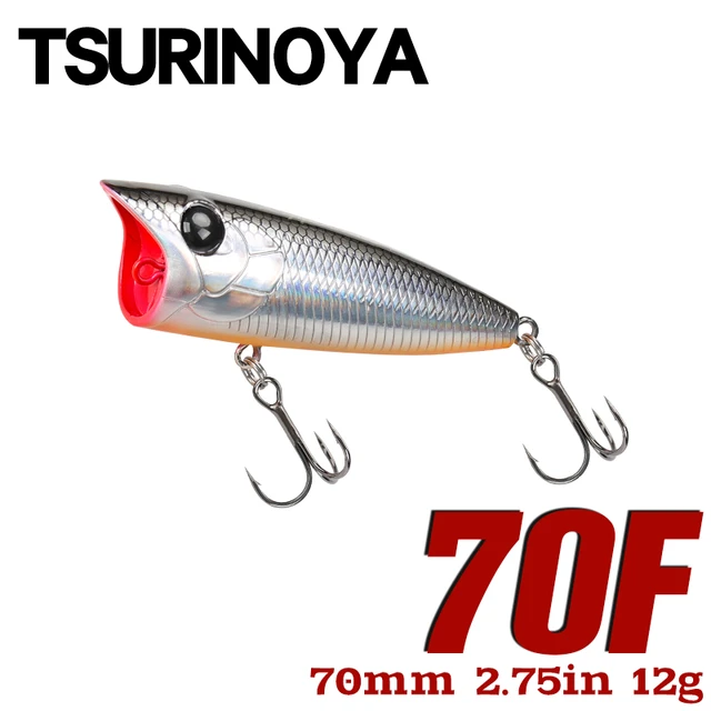 TSURINOYA 70mm 12g Fishing Lure Topwater Popper RIPPER 70F Long