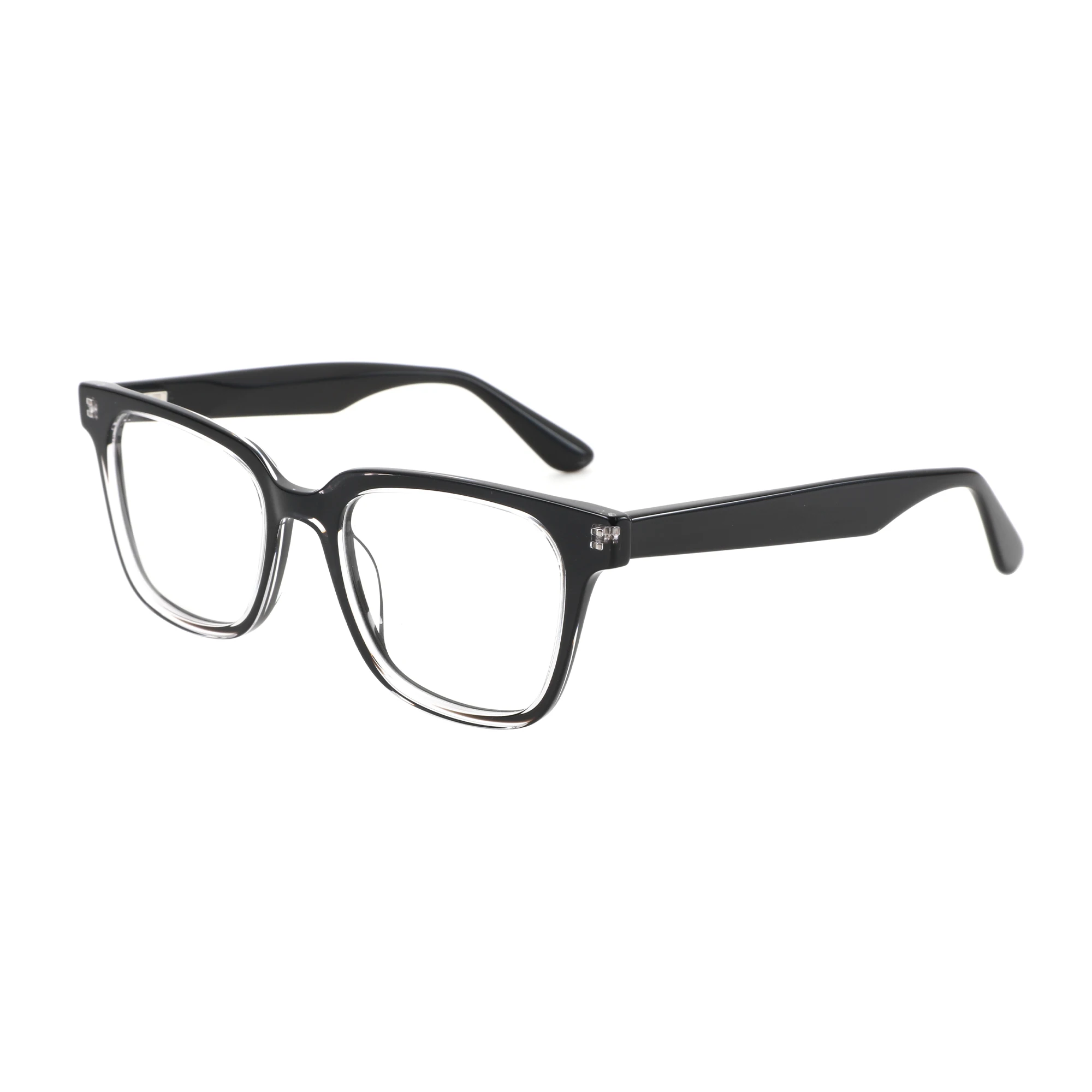 ZENOTTIC Handgefertigte quadratische Acetat-Brille, Neuheiten, Herren-Myopie, verschreibungspflichtige Brillen für Anti-Blue-Ray-Photochrome – Detail 6