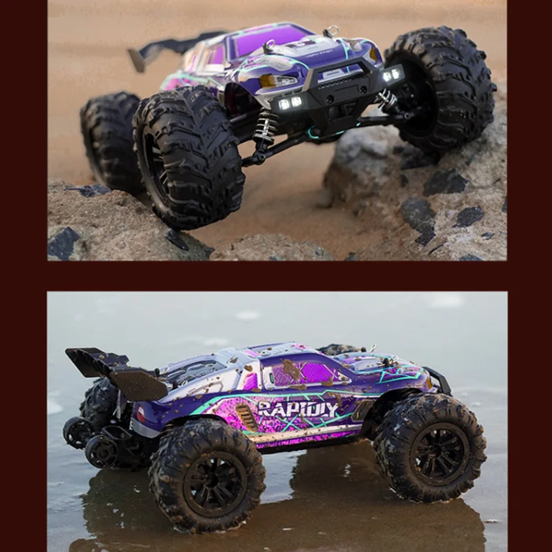 Voiture RC 80KM/H 2 Batteries - Violette, Orange, Bleu