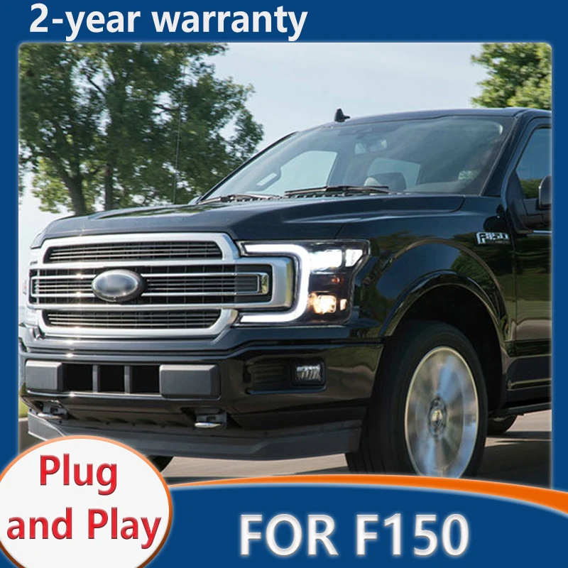 

Налобный фонарь для Ford F150, светодиодные фары Raptor s 2018 2019 DRL, дневные ходовые огни, Биксеноновые HID аксессуары
