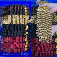Vague profonde en vrac cheveux humains pour tressage sans trame tressage humain cheveux pour Boho tresses brésilien vierge Extensions de cheveux humains 33 # 3